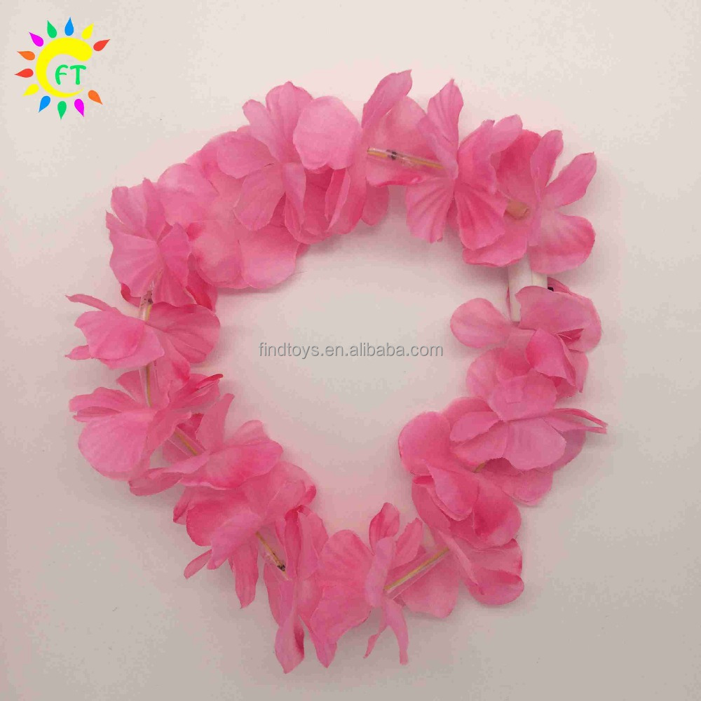 Party favor Glow in The Dark Leis LED Hawaiian Flower Leis Garland