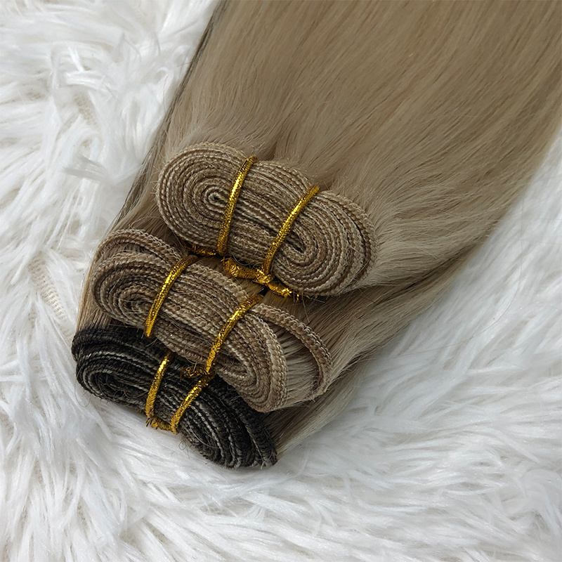 Best Quality Wholesale Traditional Machine Weft Double Drawn Virgin Human Hair Durable Machine Weft Hair Extensions