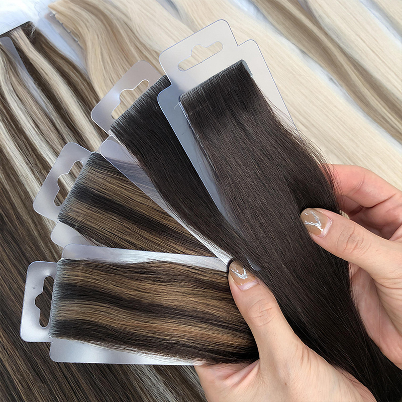 Invisible Seamless Tape Hair Top Quality Russian Cuticle Hair Extensions Injected Tape in Human Hair Extensions