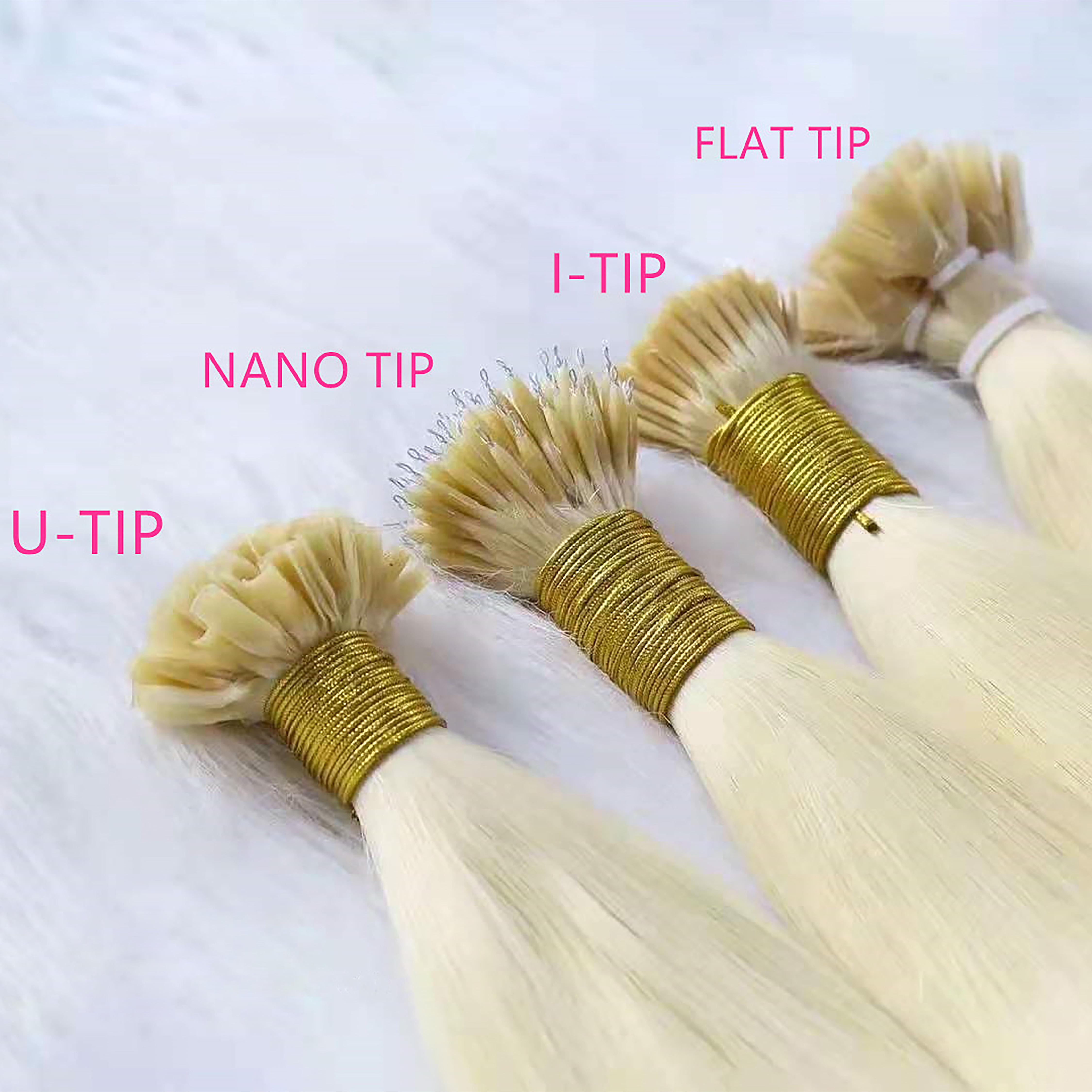 Factory Quality Wholesale i Tip U Tip Hair Extensions Human Hair Double Drawn Russian Keratin i Tip Hair Extensions