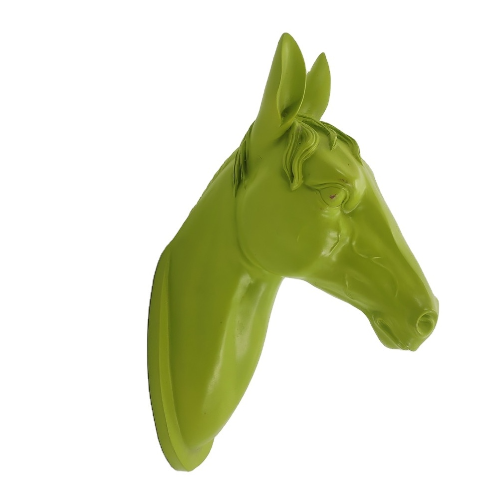 Modern Life-Size Resin Horse Head Wall Hanging Statue New Design Home Decor Artificial Sculpture