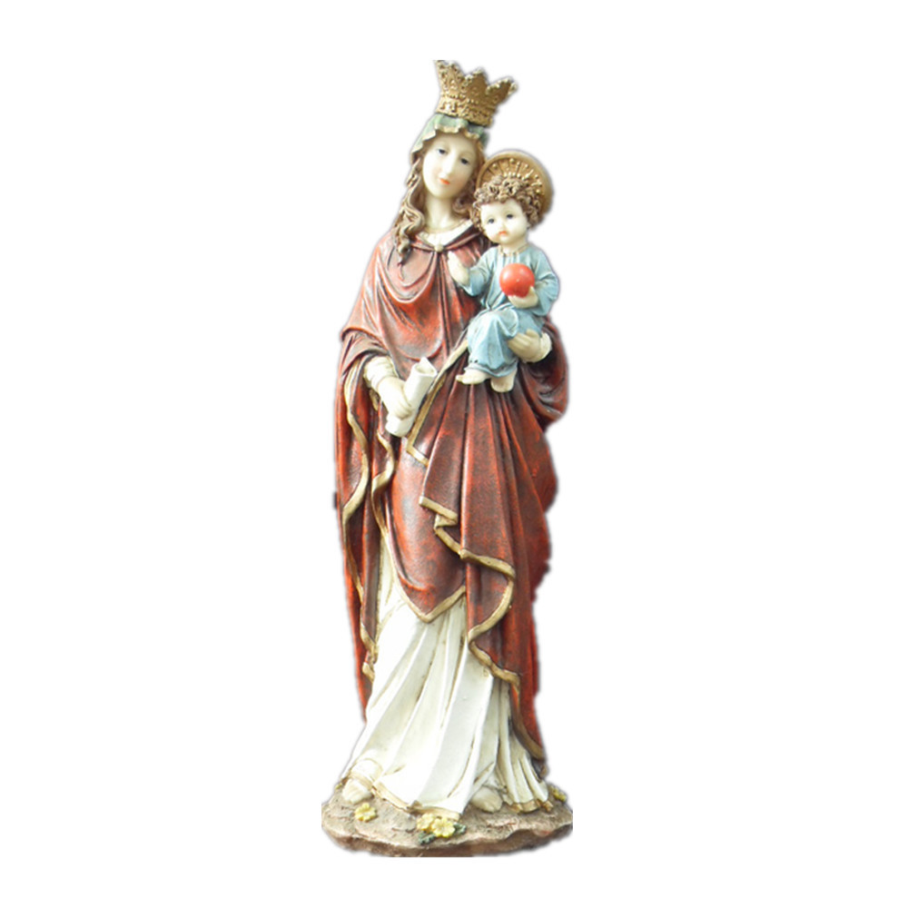 Custom and OEM Resin Craft of Boy Jesus Maria Statue Religious Sculpture for Home Decoration Emphasizing Love Theme