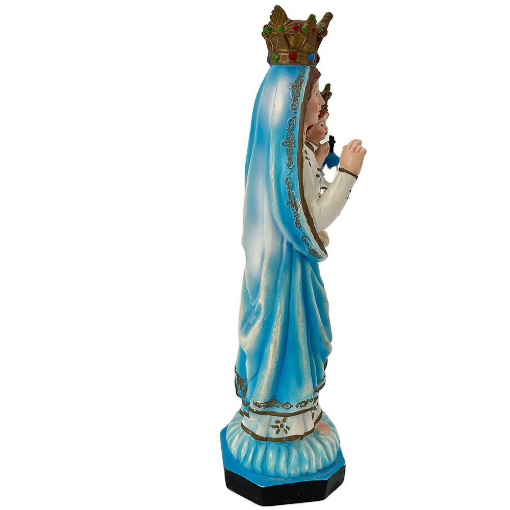 Crafts Jesus Figurine Religious Catholic Statues Ornament European-style Resin Home Decoration Europe Virgin Mary and Baby 280 G