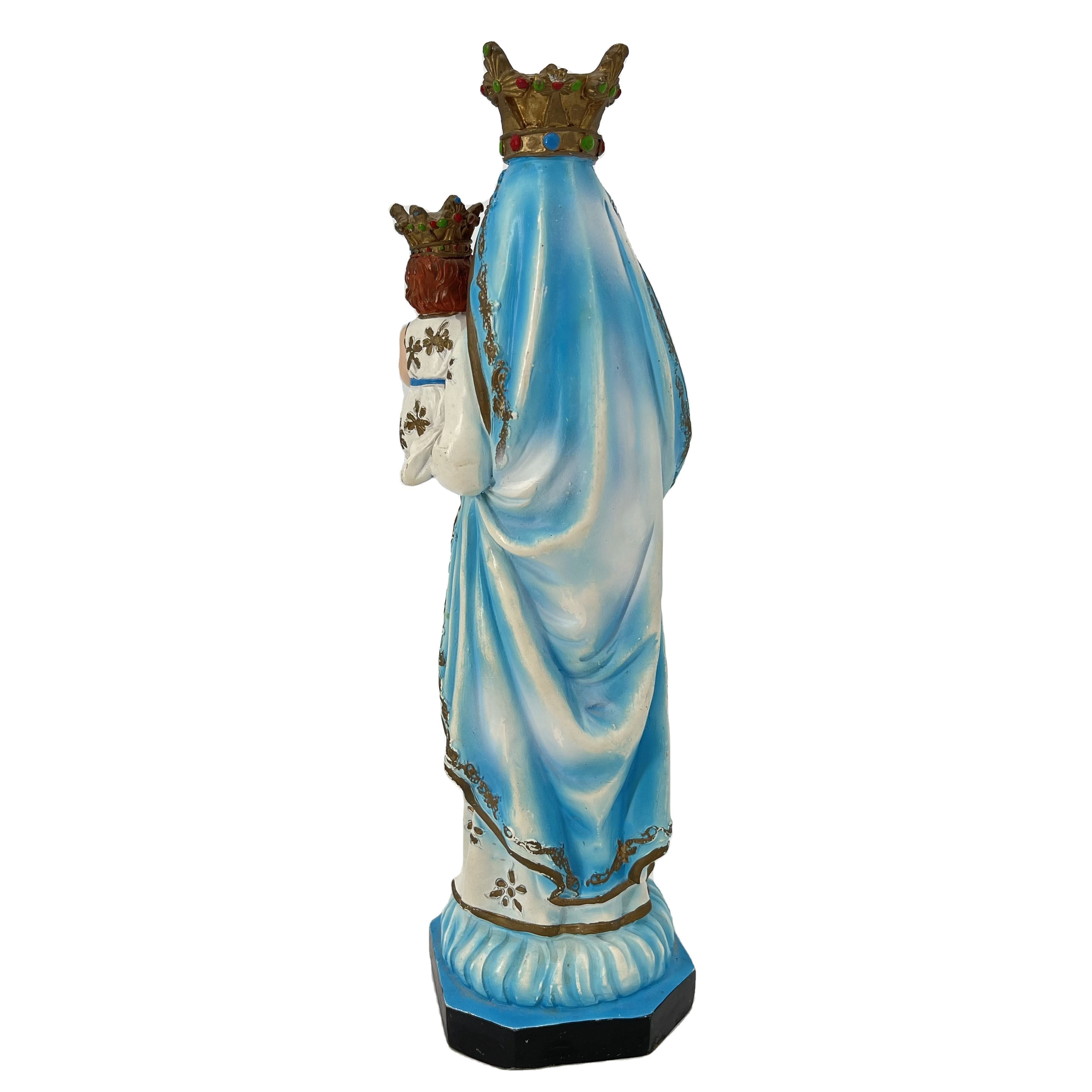 Crafts Jesus Figurine Religious Catholic Statues Ornament European-style Resin Home Decoration Europe Virgin Mary and Baby 280 G