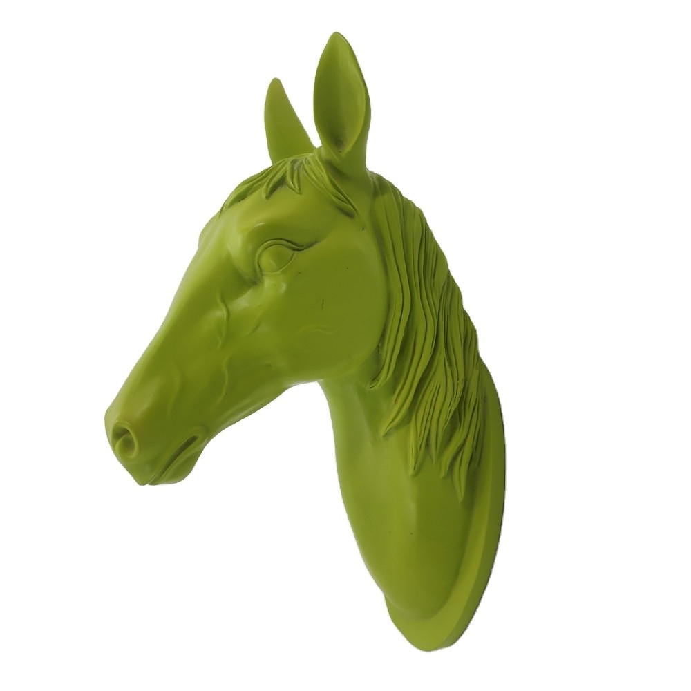 Modern Life-Size Resin Horse Head Wall Hanging Statue New Design Home Decor Artificial Sculpture