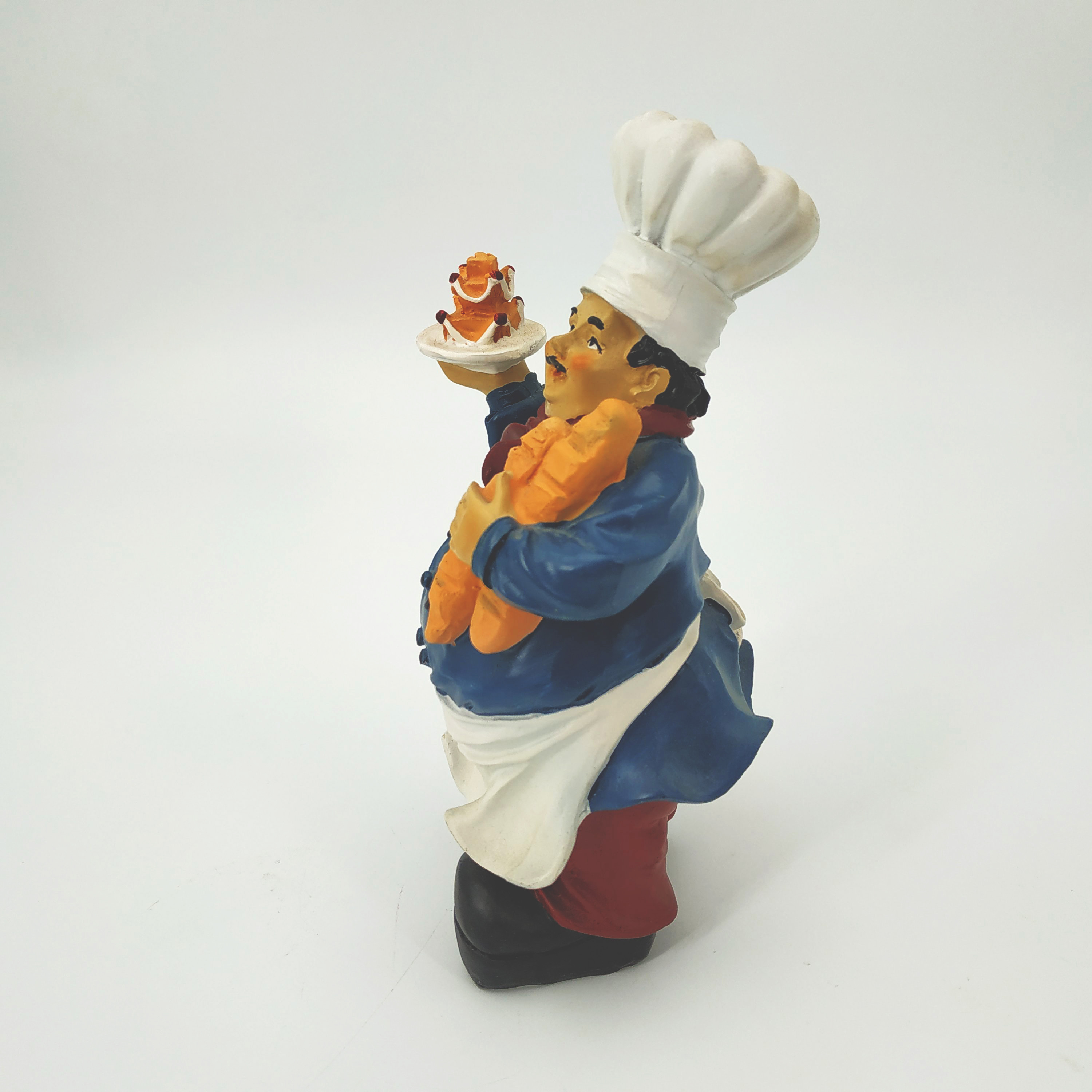 Customized resin crafts chef statue fat chef figurine for home decoration