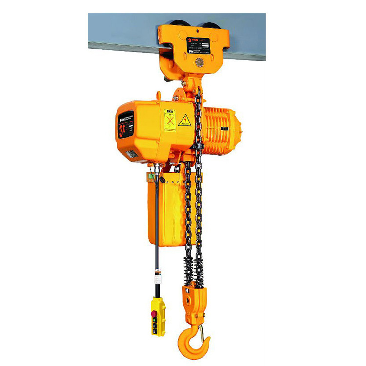 Moving small electric chain hoist 230v 3t Electric Chain Hoist Used in Workshop