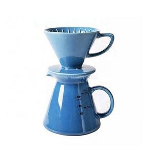 Drip coffee filter cup porcelain sharing pot Household utensil ceramic Hand-made coffee percolators