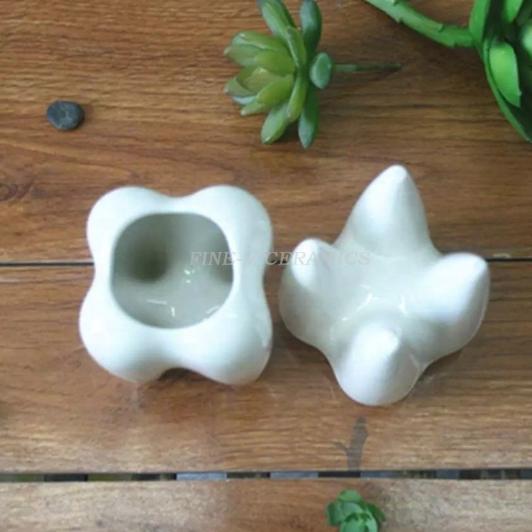 Creative Tooth Shaped Pen Pencil Holder Toothbrush Holder Ceramic White Bonsai Pot Succulent Plant Pot Dentist Gift