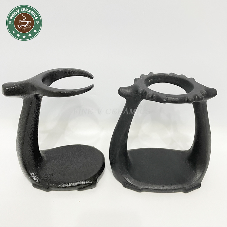 custom promotion gifts Ceramic filter cup Hand flush stand Art Elk drip stand Coffee utensil set