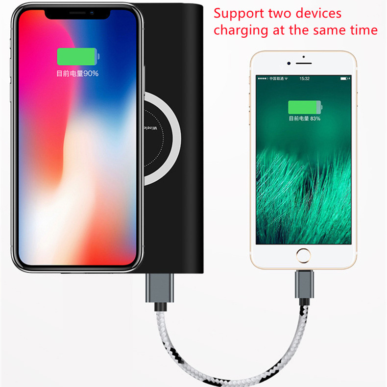 Wholesale Fast Charging Mobile wireless charger 10000mah universal portable power bank 10000 mah wireless powerbank