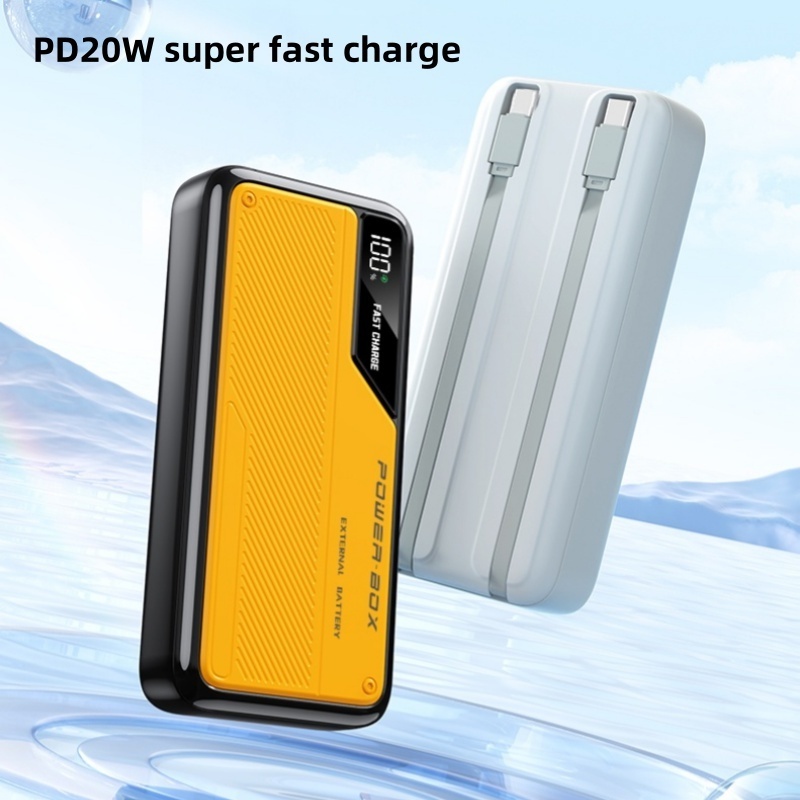 PD 22.5W Portable Belt Line 10000mAh Two-way charging Super fast charge  20000mAh outdoor power station with cable