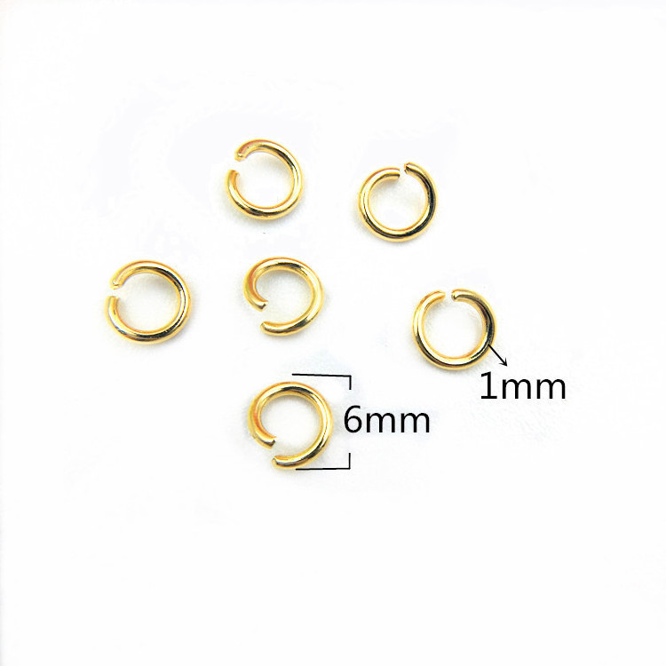 Stainless Steel 18k Real Gold PVD Plated 0.5mm 0.6mm Connector Rings 0.7mm 1mm Thick Jump Rings For Necklace DIY Jewelry Making