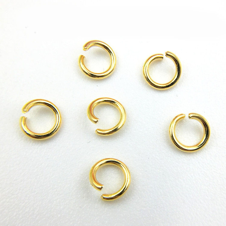 Stainless Steel 18k Real Gold PVD Plated 0.5mm 0.6mm Connector Rings 0.7mm 1mm Thick Jump Rings For Necklace DIY Jewelry Making