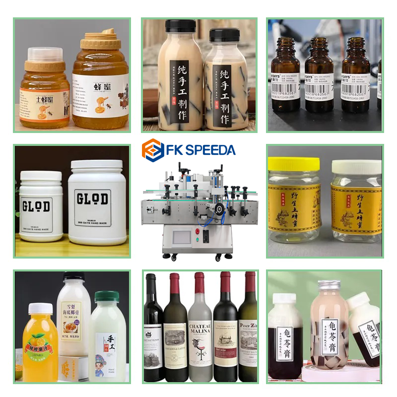 High speed automatic  bottles  Bottles Desktop Sticker Labeling Applicator Machine for round bottle/jar/tube/can