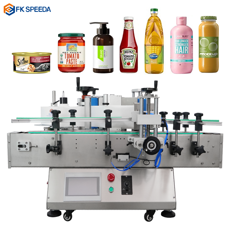 High speed automatic  bottles  Bottles Desktop Sticker Labeling Applicator Machine for round bottle/jar/tube/can