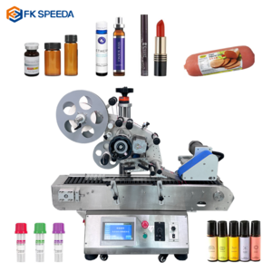 Newly designed Desktop Automatic Horizontal Reagent Small Round Vials Bottle Labeling Machine For Plastic glass Bottle