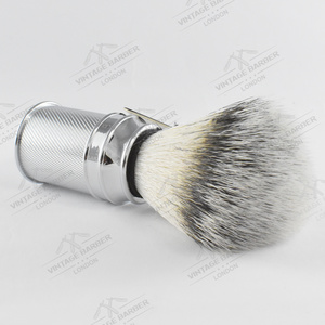 Wholesale High Quality Synthetic Hair Bristle Beard Brush for Men Custom Metal Logo Pcs Package Handle YAQI Accept Material Orig