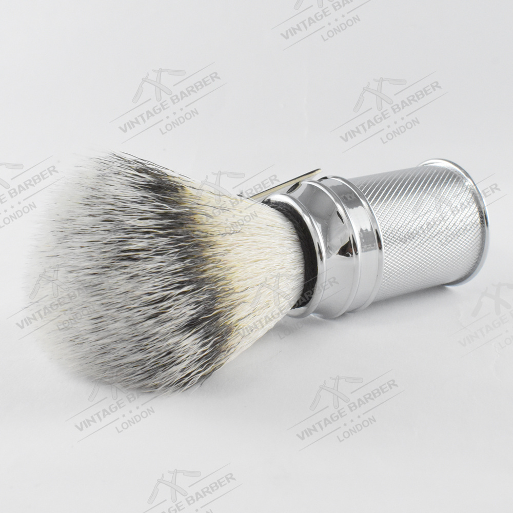 Wholesale High Quality Synthetic Hair Bristle Beard Brush for Men Custom Metal Logo Pcs Package Handle YAQI Accept Material Orig