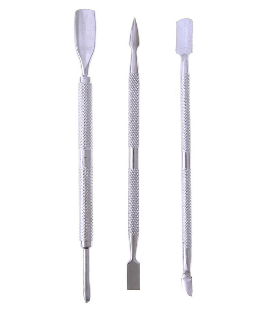 Nail Cuticle Pusher and Cutter Stainless Steel Nail Polish Remover Cuticle End Manicure Instruments Nails Supplies