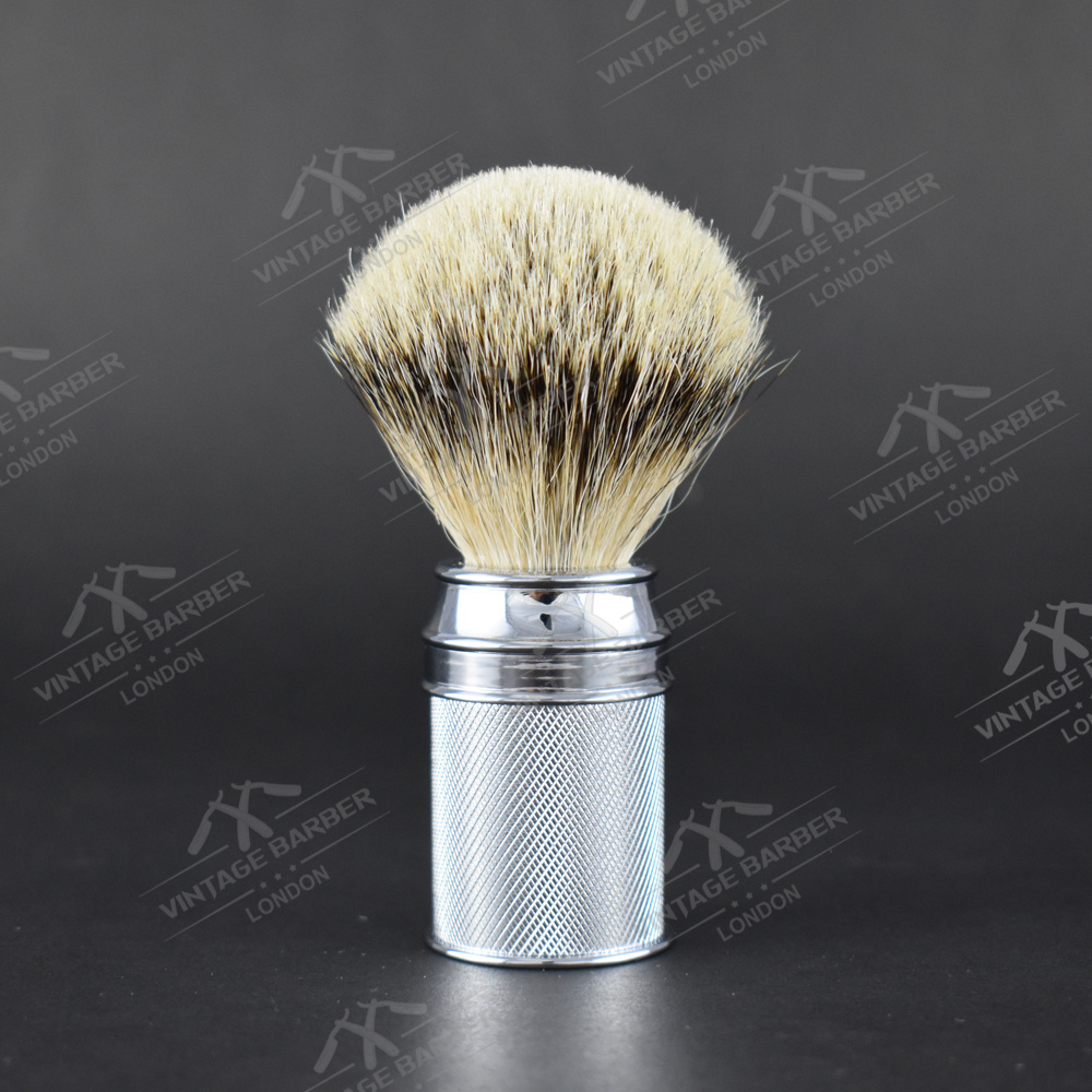 Wholesale High Quality Synthetic Hair Bristle Beard Brush for Men Custom Metal Logo Pcs Package Handle YAQI Accept Material Orig