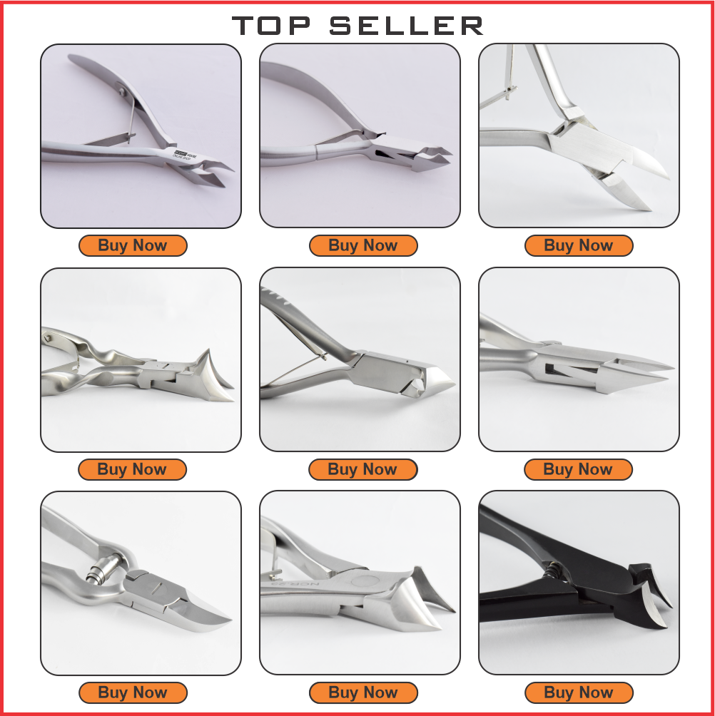 High Quality Blue Stainless Steel Cuticle Trimmer Cuticle Nippers Professional Nail Nipper Cuter With Nail File