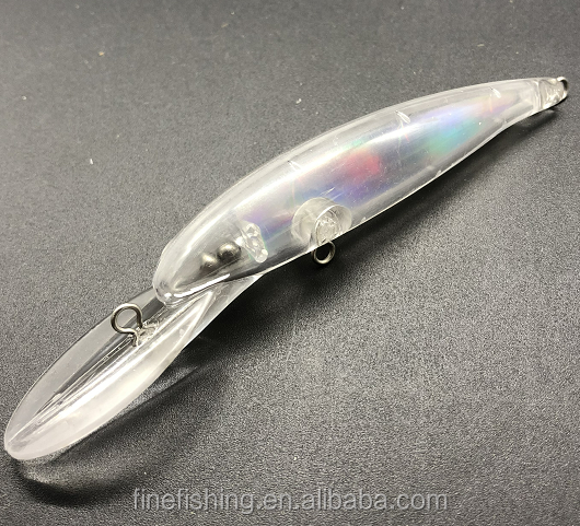 Unpainted crankbait fishing hard lure body Minnow Lures 10g 120mm 8255#