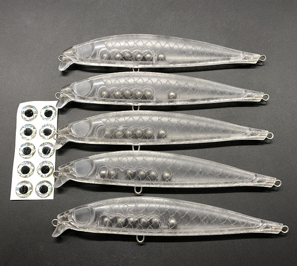 Unpainted Minnow Bait 180mm 37.2g Hard Fishing Lure Body Artificial Bait 3D Lure Eyes 14mm 10pcs 279 ABS OEM