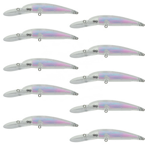 Unpainted crankbait fishing hard lure body Minnow Lures 10g 120mm 8255#