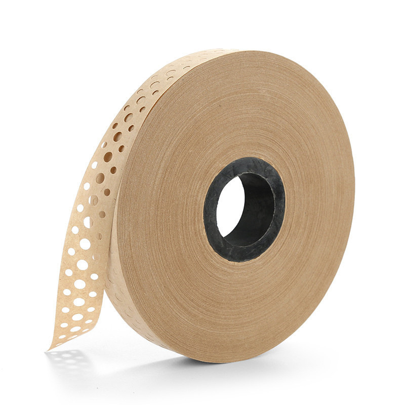 10m White Craft Box Carton Book Binding Perforated Veneer Sealing Super Adhesive Kraft Paper Jumbo Roller Tape