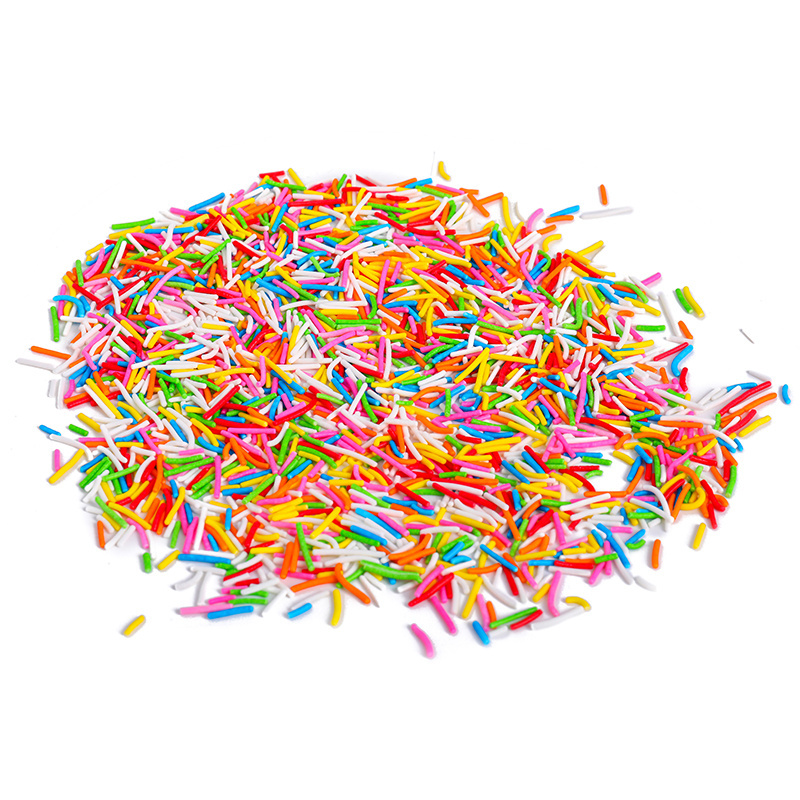 Mini Needles Cake Sugar Confetti Candy Mixed Colors Edible Birthday Material Simulation Sweet Jimmies Sprinkles