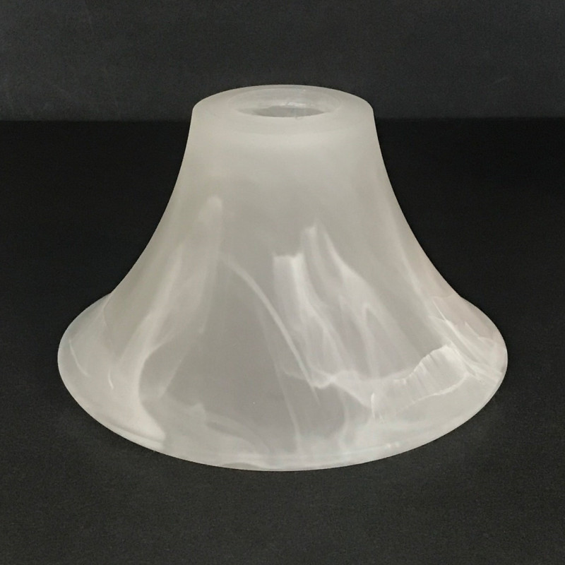 Bell Shape Glass Lamp Shade Flared Tulip Shaped Frosted White Faux Alabaster Lamp Cover for Celling Fixture