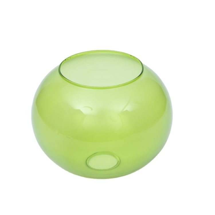 Hand Blown Green Color Painted Borosilicate Glass Globe Latern Lamp Shade for Pendant Lighting Fixture