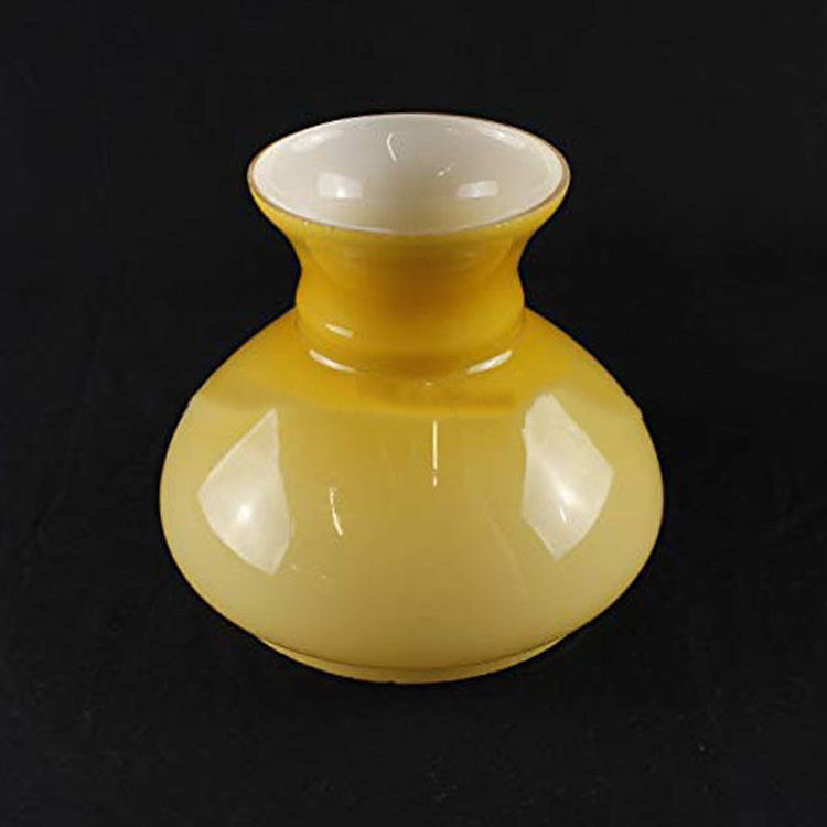 Classic Amber Glass Oil Lamp Shade Chimney Lighting Cover Fluorescent Light Covers