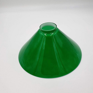 10" Diameter Green Cased Opal Cone Shade for Pendant Lights Table Light Green Lamp Cover