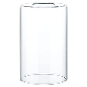 Clear Glass Shade Transparent Cylinder Glass Lamp Shade for E26 Base Socket Light Fixture Replacement