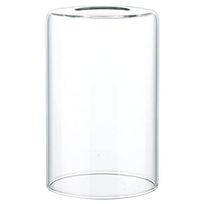 Clear Glass Shade Transparent Cylinder Glass Lamp Shade for E26 Base Socket Light Fixture Replacement