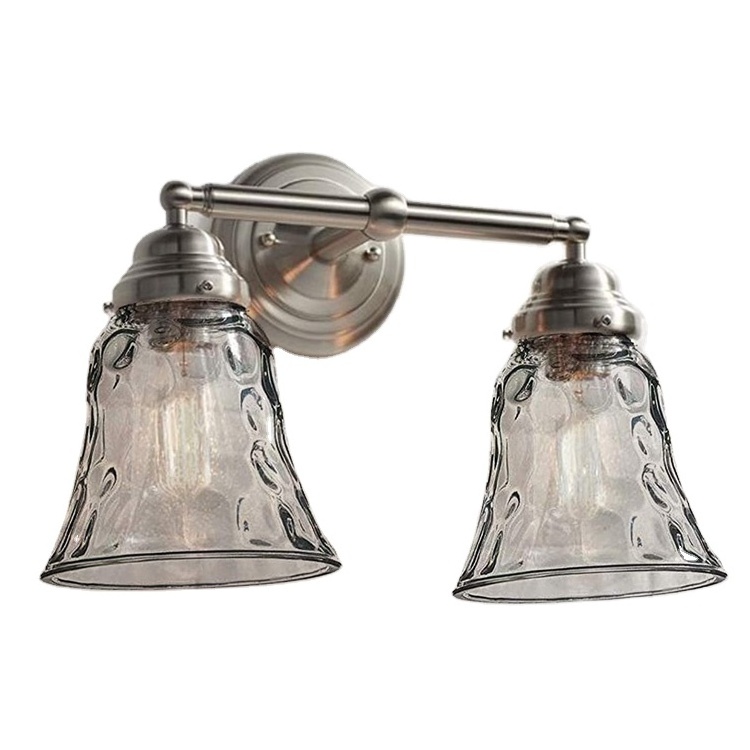 Outdoor Hammered Glass Bell Ceiling Fan Lamp Diffuser Wall Mount Sconce Lighting Shade Replacement