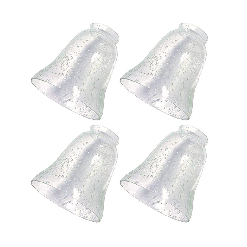 Clear Seeded Glass Bell Ceiling Fan Light Covers Globes Replacement Glass Light Fixture Replacement