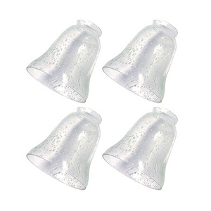 Clear Seeded Glass Bell Ceiling Fan Light Covers Globes Replacement Glass Light Fixture Replacement