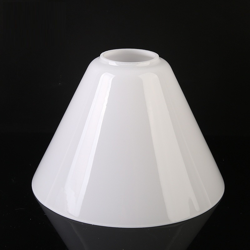 Blown Milk White Opal Shiny Glass Bell Pendant Lighting Lamp Shade Opal Lighting Bulb Cover Bell Cone Lamp