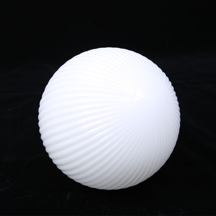 Manufacturers wholesale single mouth milk white ball glass lamp shade frosted glass ball lamp shade