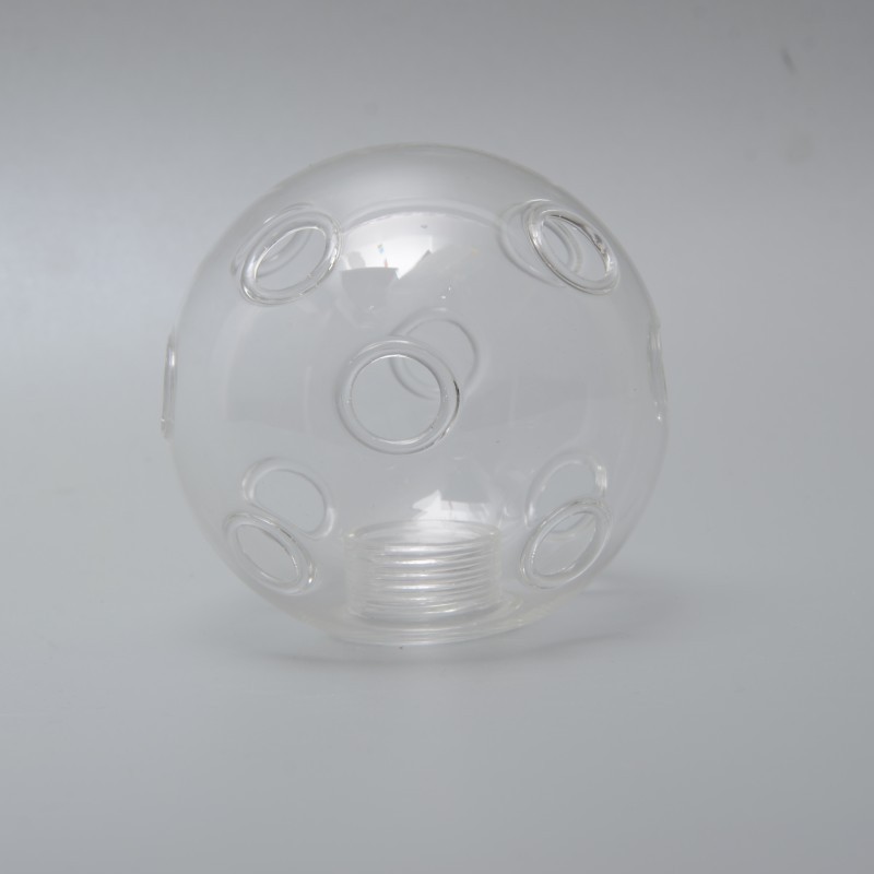 Hot Selling Creative G9 Round Shape Glass Lamp Shade Clear Glass with Holes for Lamp Cover Accessories