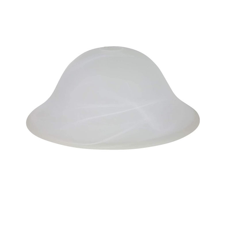 Alabaster Cloudy Frosted Round Glass Lamp Shade Replacement for Floor Standing Lamp Cover