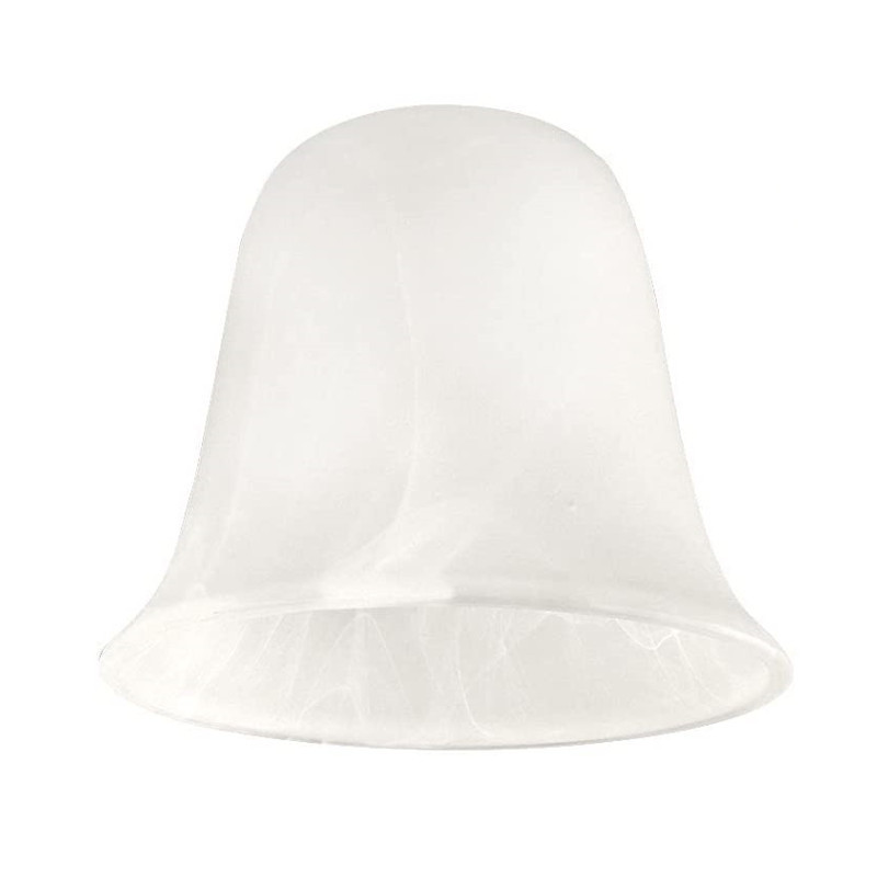 Custom Frosted Glass Lamp Cover Bell Shaped Alabaster Glass Lamp Shade Replacement for Light