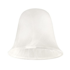 Custom Frosted Glass Lamp Cover Bell Shaped Alabaster Glass Lamp Shade Replacement for Light