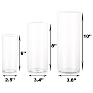 Cylinder Glass  Candle Holder vases for Centerpieces  Floating Candle Holder