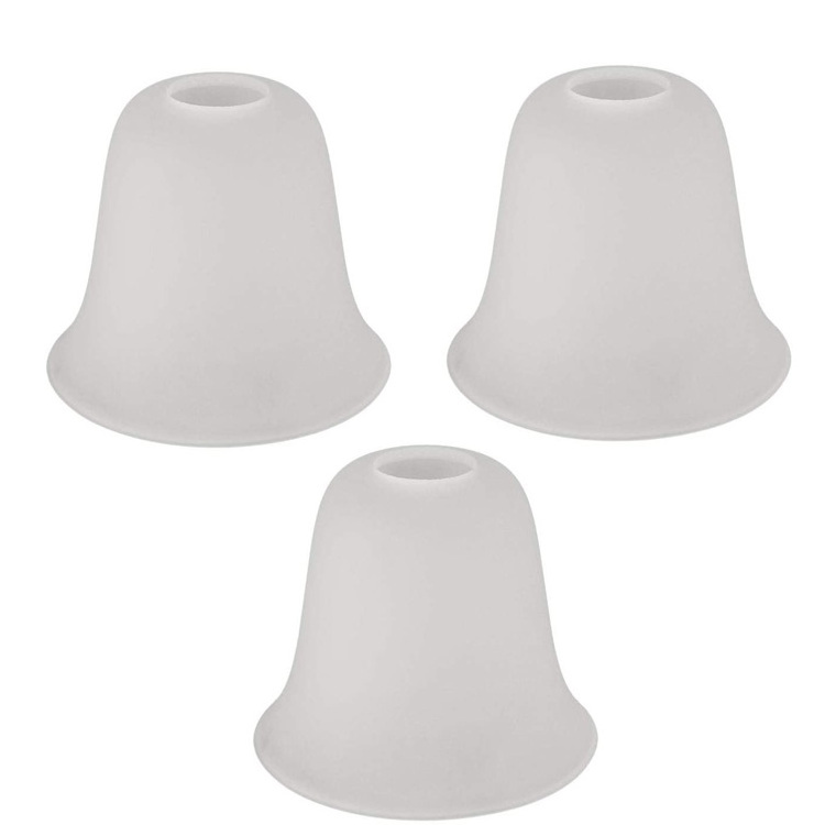 Bell Shaped Frosted Glass Lamp Shade Replacement Glass Ceiling Fan Light Shade White Glass Dome Light Cover