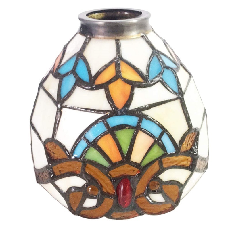 Custom Tiffany Lamps Colored Glass Shade Bead Light Table lamp Chandelier Dual Purpose