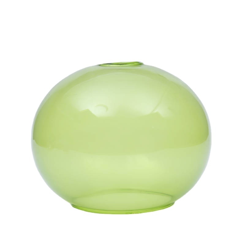 Hand Blown Green Color Painted Borosilicate Glass Globe Latern Lamp Shade for Pendant Lighting Fixture